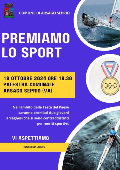 19 ottobre - Premiamo Lo Sport